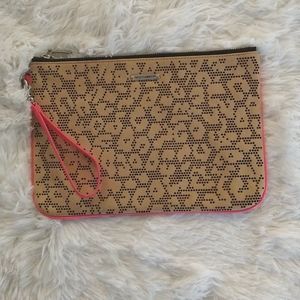 Rebecca Minkoff oversized leopard print clutch/wristlet